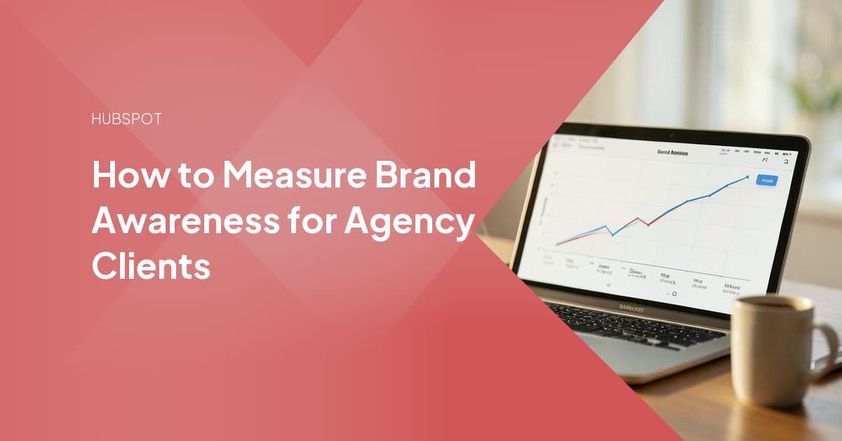 A client-facing dashboard tracking brand-awareness metrics (branded search traffic, share of voice, and AI-answer citations) assembled for a monthly agency report.