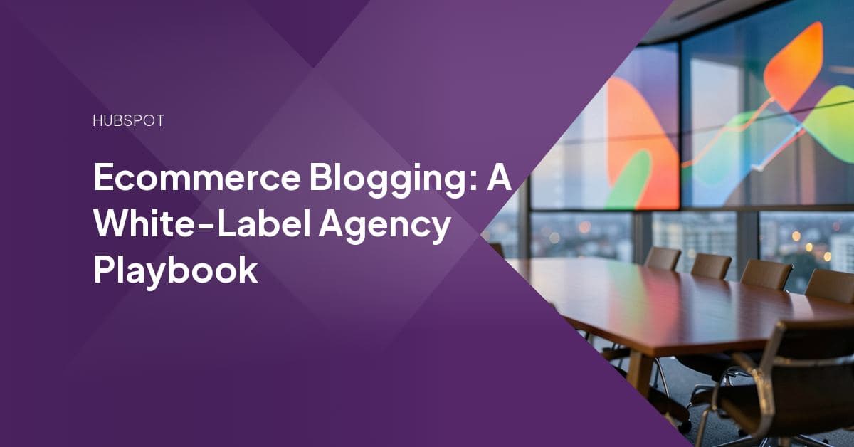 An ecommerce product page surrounded by blog post thumbnails, representing a content pillar strategy feeding a client's online store.