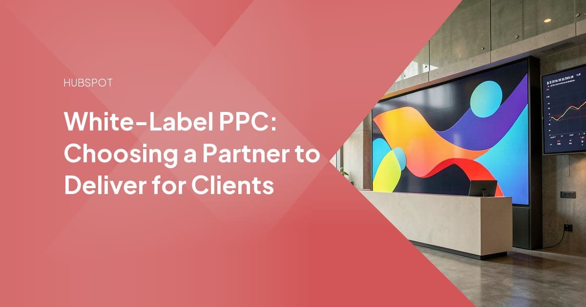 An agency operations lead reviewing a white-label PPC reporting dashboard showing Google and Meta campaign performance under the agency's own brand