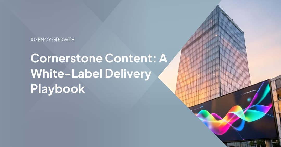 Cornerstone Content: A White-Label Delivery Playbook