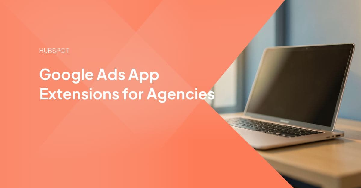 A Google Ads search result with an app extension linking to both a client's website and their app store install page.