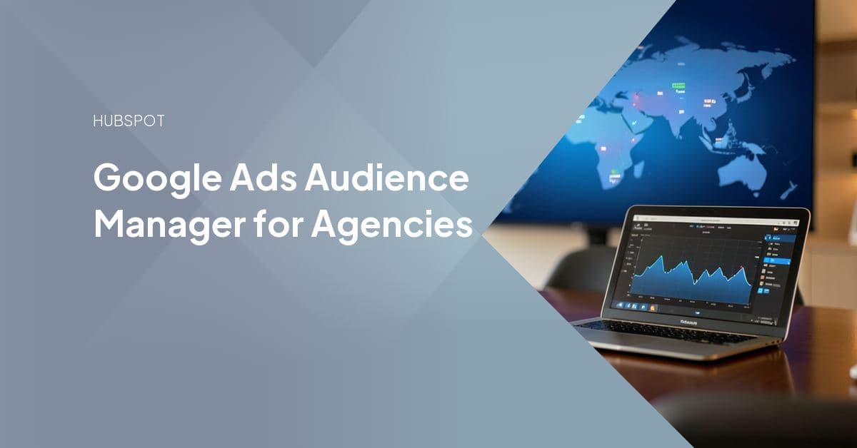Dashboard view of Google Ads Audience Manager showing a list of named client audience segments and connected data sources inside Shared Library.