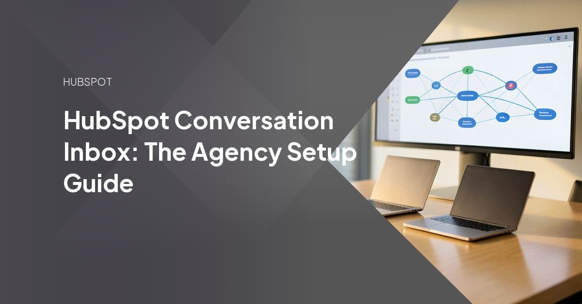 A shared HubSpot conversations inbox showing threaded messages from email, live chat, and social channels routed to the right team member.