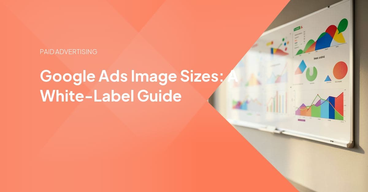 Grid of Google Ads display banner sizes (medium rectangle, leaderboard, and skyscraper formats) laid out as a production template for agency ad creative