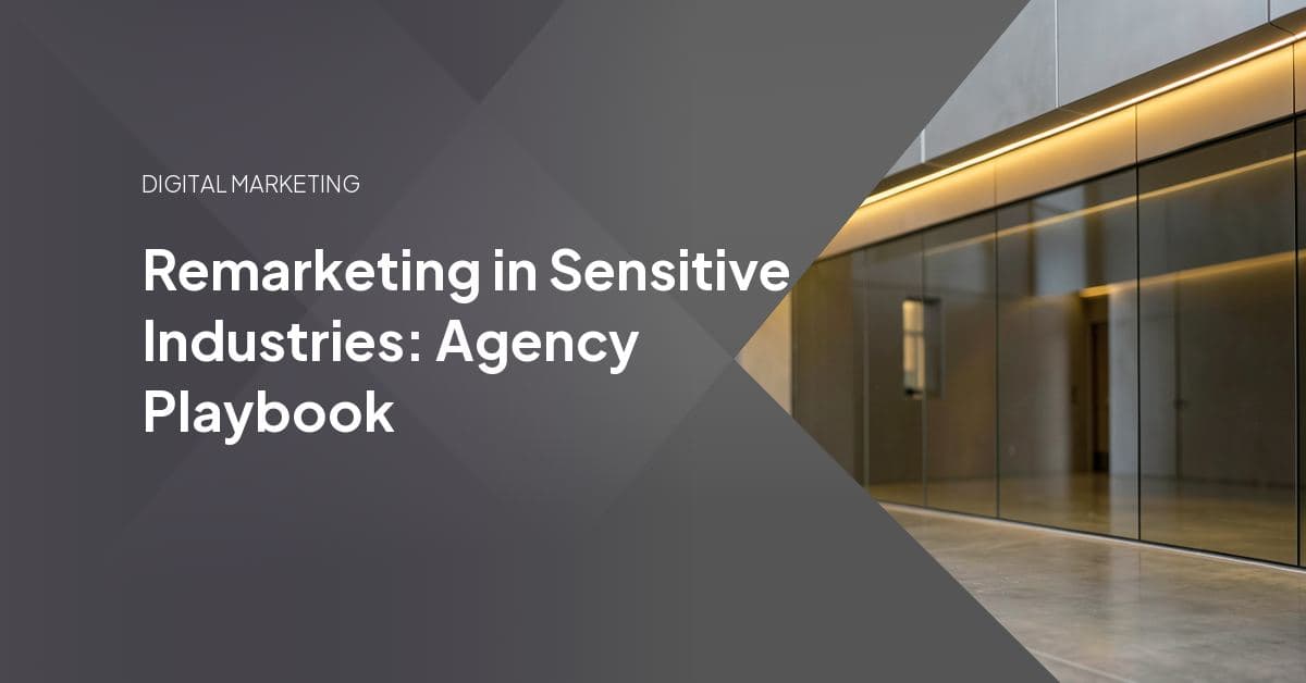 A remarketing funnel for a healthcare client shown branching into segmented, compliant messaging tracks instead of a single personalized ad.