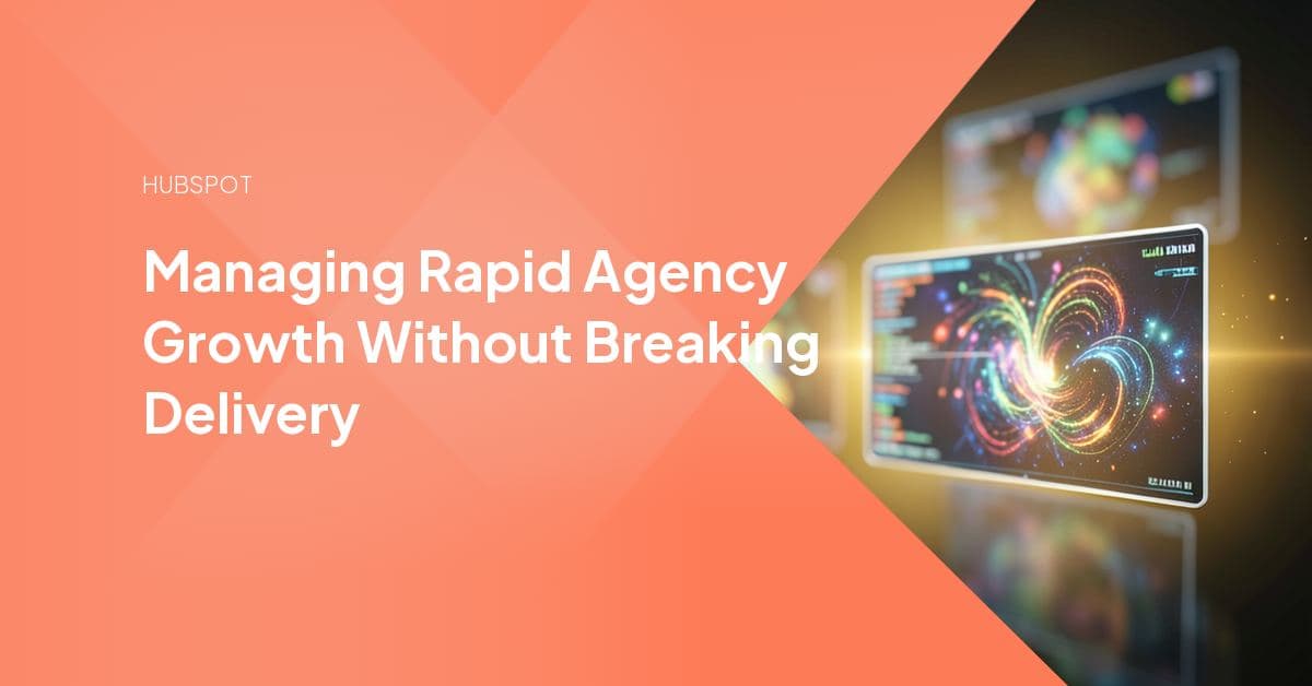 An agency team reviewing a client workload dashboard packed with overlapping projects, representing the strain rapid growth puts on delivery capacity.