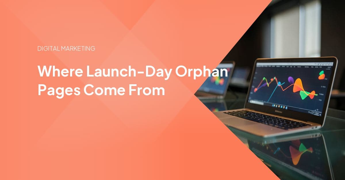 A site map showing published pages with no inbound internal links after a launch.