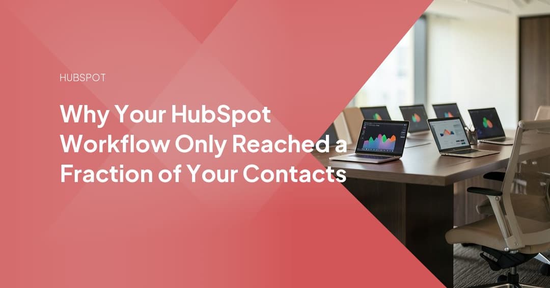 Why Your HubSpot Workflow Only Reached a Fraction of Your Contacts