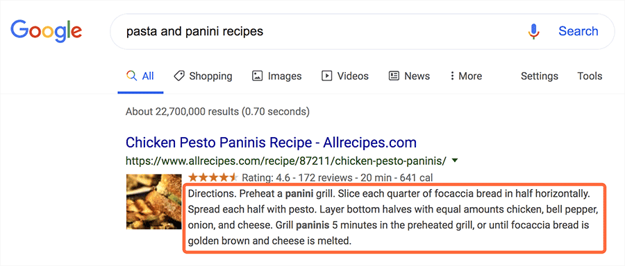 Meta description shown in Google search results