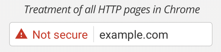 Google Chrome notification for HTTPS - Not secure