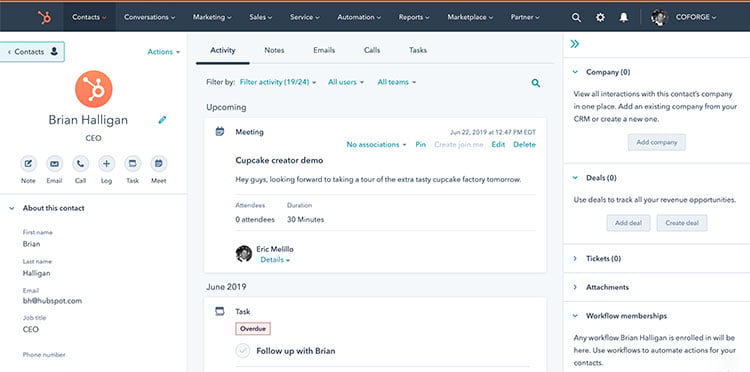 HubSpot Sales CRM