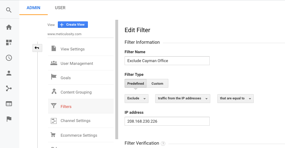exclusions to improve google analytics data