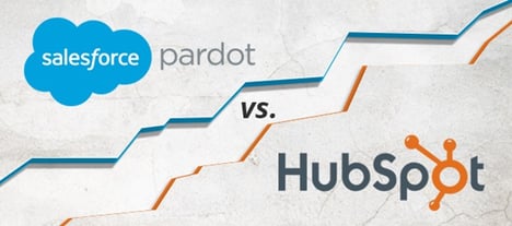 Salesforce Pardot logo vs HubSpot logo