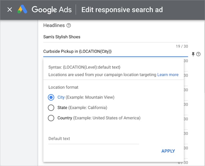 Google Responsive Search Ad