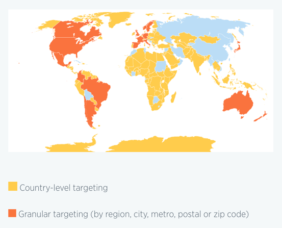 Twitter International Location Targeting Example