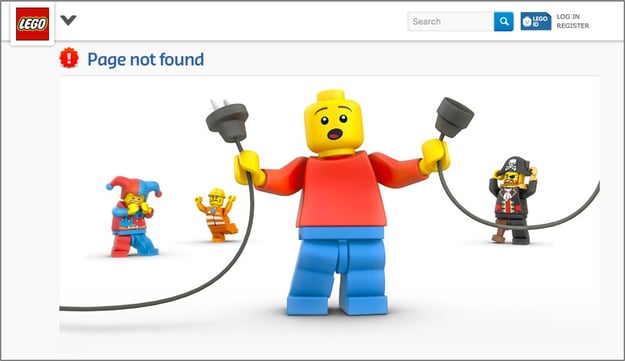 Lego 404 error page.