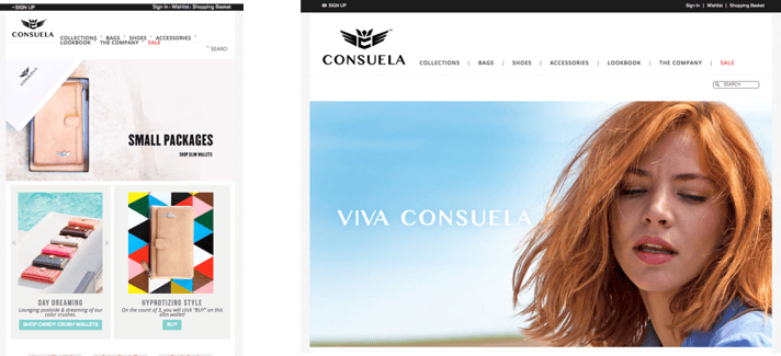 Old 2016 Consuela Style website Magento 2 Web Development Project