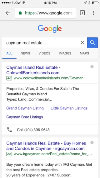 AdWords Call Extensions