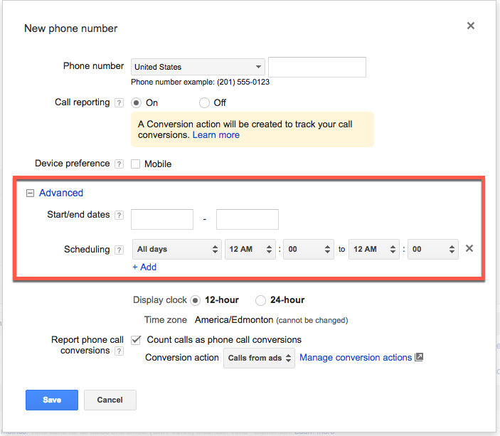 AdWords Call Extensions