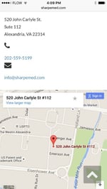 Mobile Contact Page Example