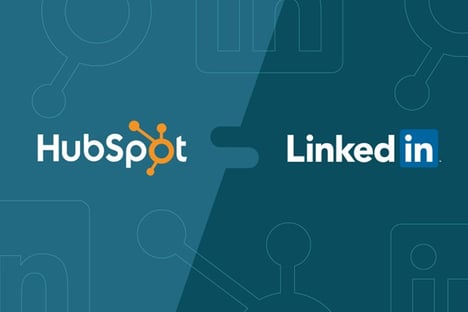 HubSpot logo and LinkedIn logo