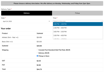 Ecommerce Delivery Options