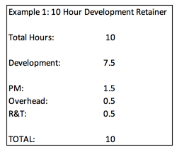 1-10 hour development retainer.