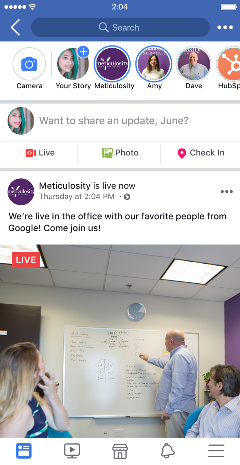 meticulosity live  example facebook