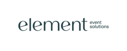 Element Event Solutions text only logo. The font is hunter green.