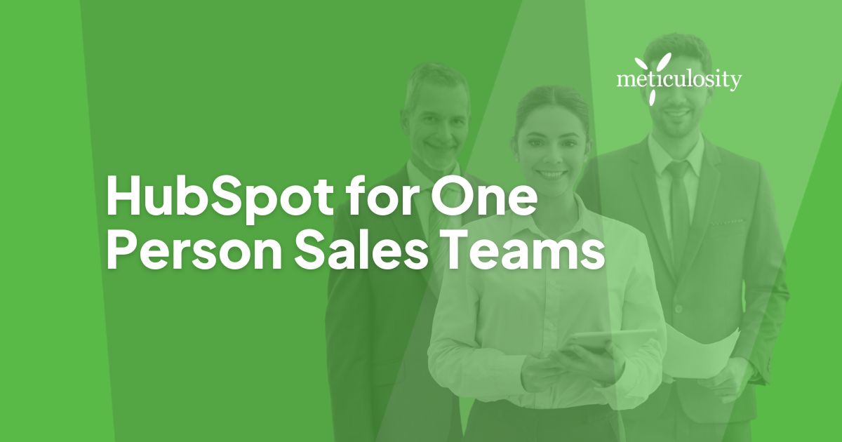 Hubspot for one person sales team