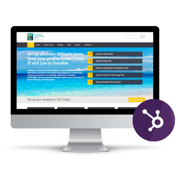 Cayman Enterprise City website homepage