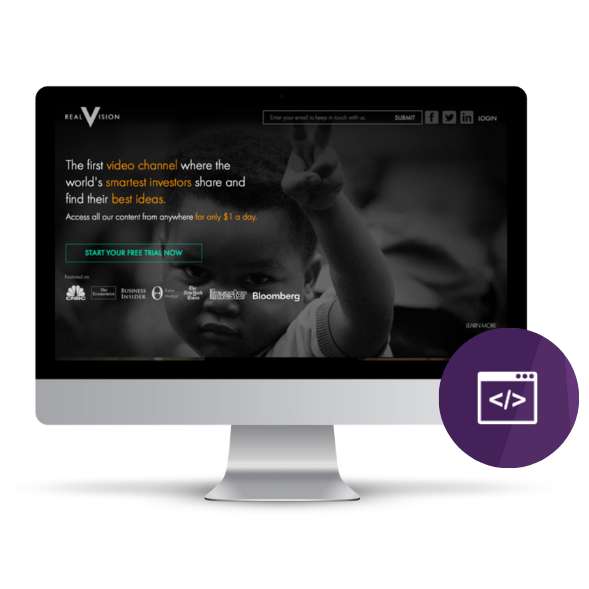 Real Vision website homepage