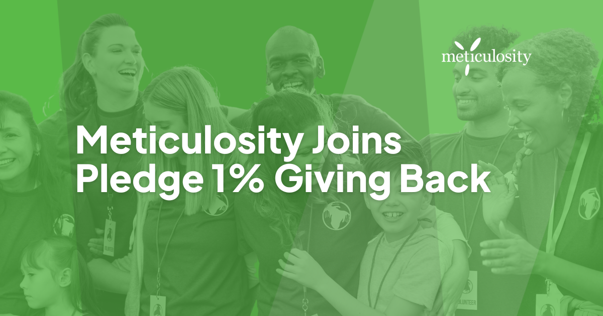 Meticulosity Joins Pledge 1% Giving Back