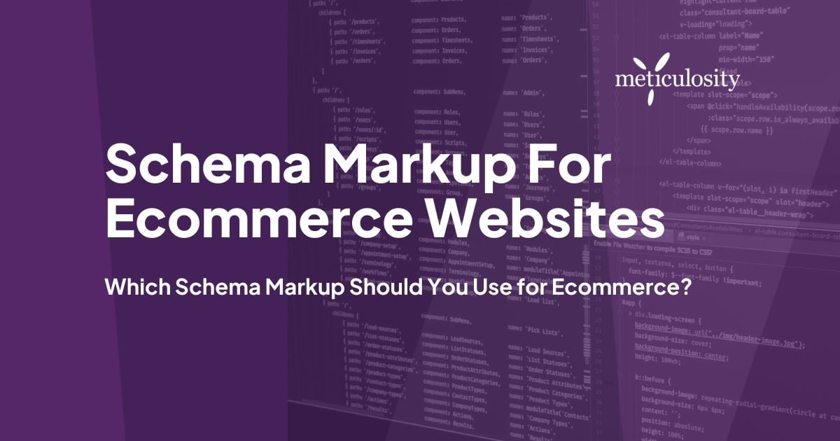 Which schema markup should you use for ecommerce websites