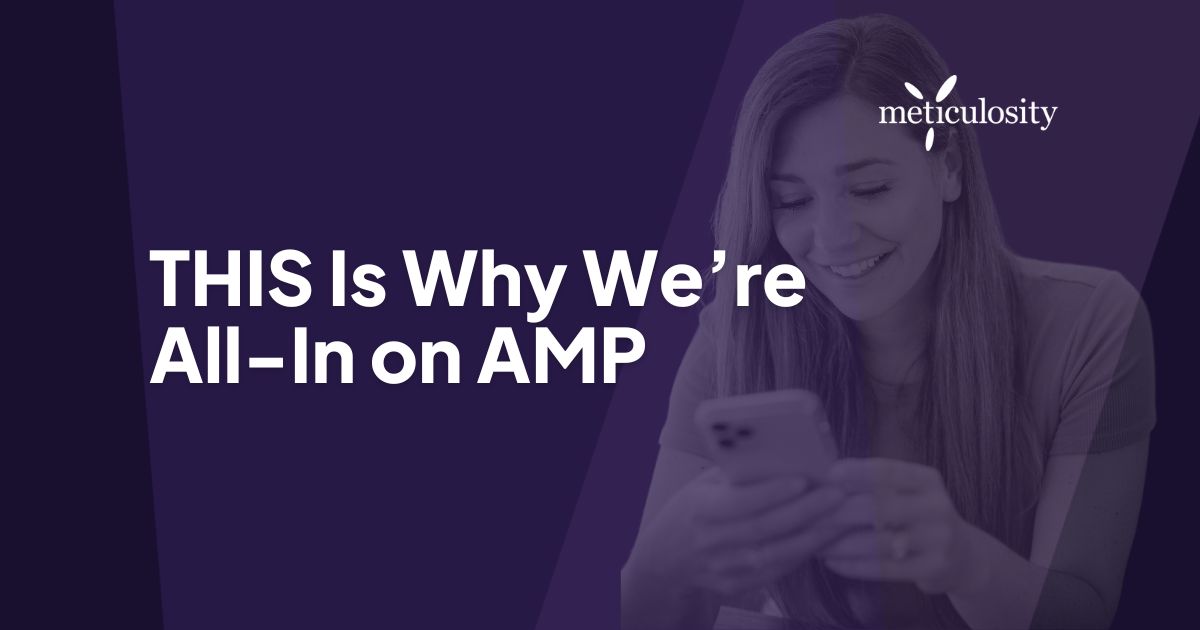 This is why we're all-in on AMP