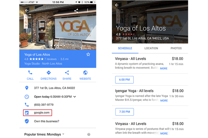 Appointment Booking via Google My Business